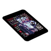 Suicide Squad | Joker und Harley Typografy Foto Magnet (Rechte Seite)