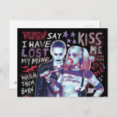 Suicide Squad | Joker und Harley Typografy Foto Postkarte (Vorne/Hinten)