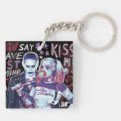Suicide Squad | Joker und Harley Typografy Foto Schlüsselanhänger (Rückseite)
