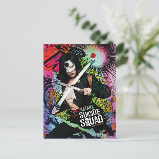 Suicide Squad | Katana Character Graffiti Postkarte (Stehend Vorderseite)