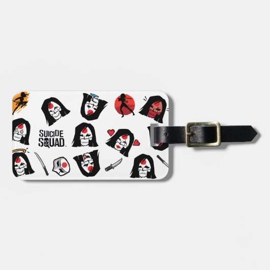 Suicide Squad | Katana Emoji Pattern Gepäckanhänger (Vorderseite horizontal)