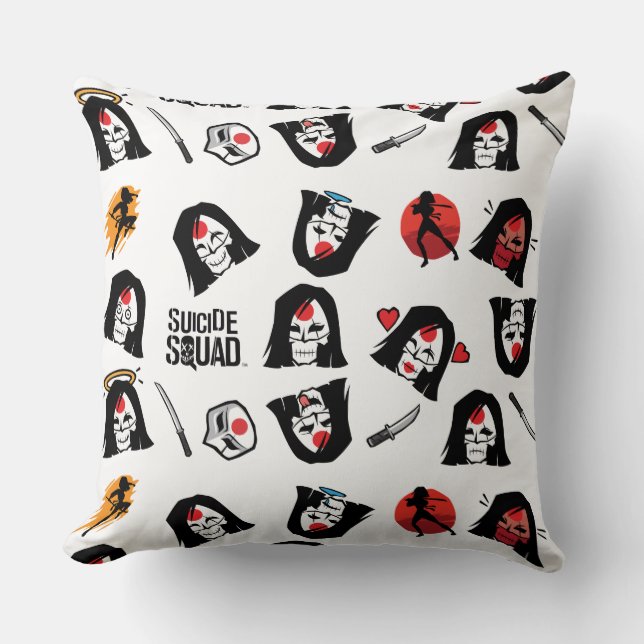 Suicide Squad | Katana Emoji Pattern Kissen (Vorderseite)