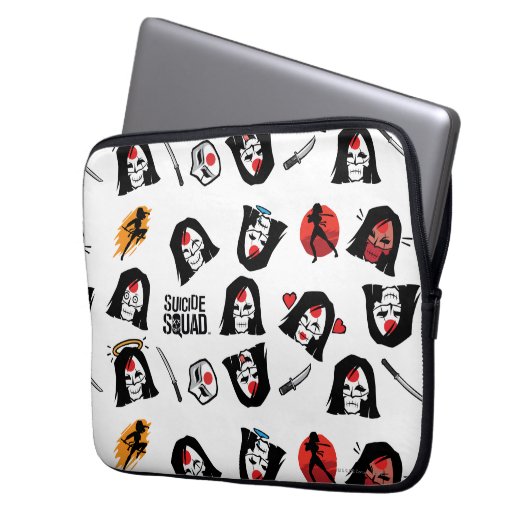 Suicide Squad | Katana Emoji Pattern Laptopschutzhülle (Vorderseite Links)