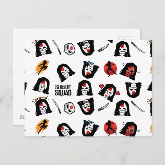 Suicide Squad | Katana Emoji Pattern Postkarte (Vorne/Hinten)