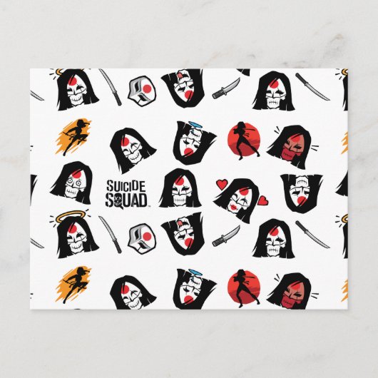 Suicide Squad | Katana Emoji Pattern Postkarte (Vorderseite)