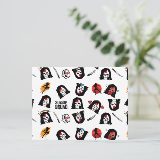 Suicide Squad | Katana Emoji Pattern Postkarte (Stehend Vorderseite)