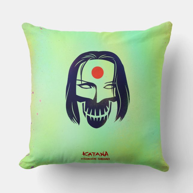 Suicide Squad | Katana Head Icon Kissen (Vorderseite)