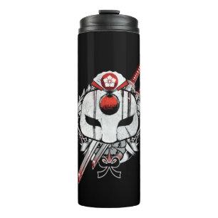 Suicide Squad Katana Mask & Schwerter Tattoo Art Thermosbecher