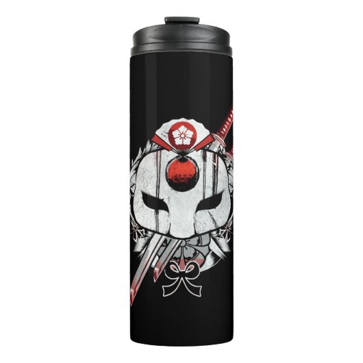 Suicide Squad | Katana Mask & Schwerter Tattoo Art Thermosbecher (Vorderseite)