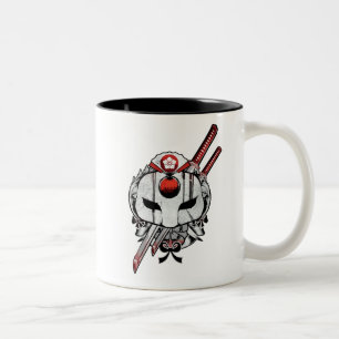 Suicide Squad Katana Mask & Schwerter Tattoo Art Zweifarbige Tasse