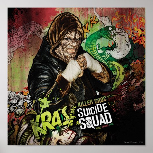 Suicide Squad | Killer Croc Character Graffiti Poster (Vorne)
