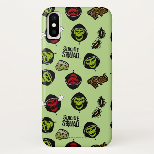Suicide Squad | Killer Croc Emoji Pattern Case-Mate iPhone Hülle (Rückseite)