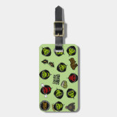 Suicide Squad | Killer Croc Emoji Pattern Gepäckanhänger (Vorderseite vertikal)