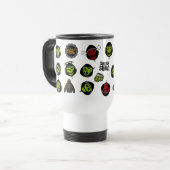 Suicide Squad | Killer Croc Emoji Pattern Reisebecher (Vorderseite Links)