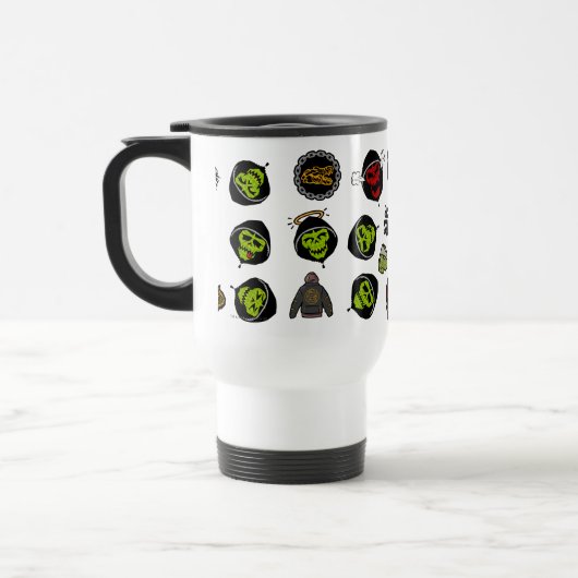 Suicide Squad | Killer Croc Emoji Pattern Reisebecher (Links)