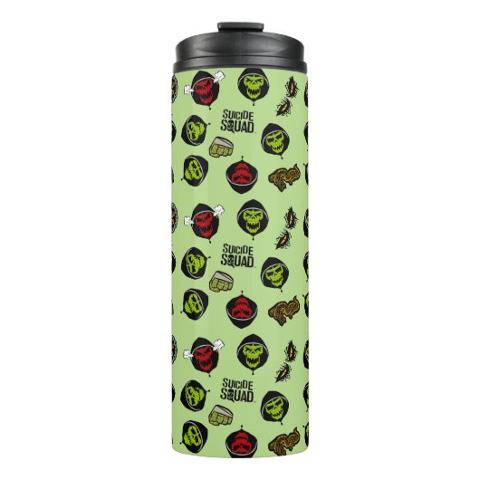 Suicide Squad | Killer Croc Emoji Pattern Thermosbecher (Vorderseite)