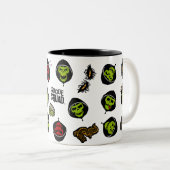 Suicide Squad | Killer Croc Emoji Pattern Zweifarbige Tasse (VorderseiteRechts)