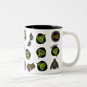 Suicide Squad   Killer Croc Emoji Pattern Zweifarbige Tasse