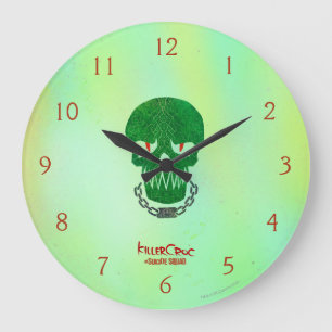 Suicide Squad   Killer Croc Head Icon Große Wanduhr