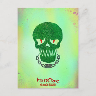 Suicide Squad   Killer Croc Head Icon Postkarte