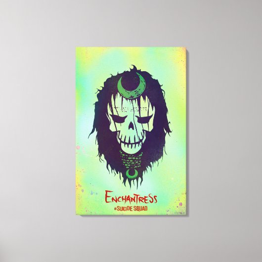 Suicide Squad | Kopf-Symbol für Verzauberer Leinwanddruck (Vorderseite)