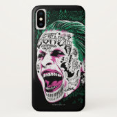 Suicide Squad | Lächeln Joker Kopf Sketch Case-Mate iPhone Hülle (Rückseite)