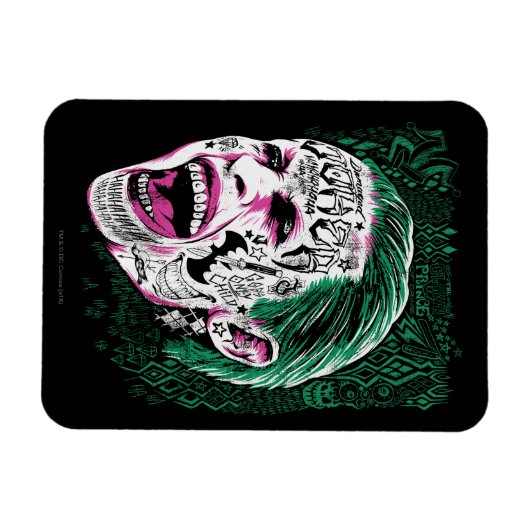 Suicide Squad | Lächeln Joker Kopf Sketch Magnet (Horizontal)