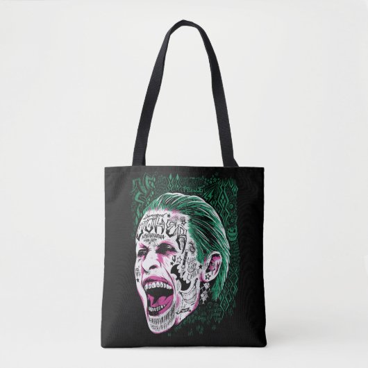 Suicide Squad | Lächeln Joker Kopf Sketch Tasche (Vorderseite)
