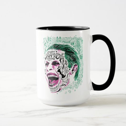 Suicide Squad | Lächeln Joker Kopf Sketch Tasse (Rechts)