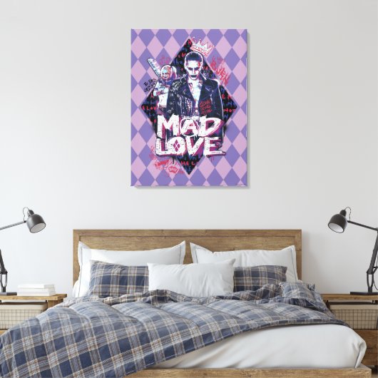 Suicide Squad | Mad Liebe Leinwanddruck (Insitu (Schlafzimmer))
