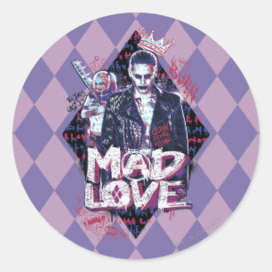 Suicide Squad   Mad Love Runder Aufkleber