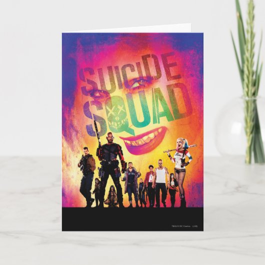 Suicide Squad | Orange Joker & Squad Movie Poster Karte (Vorderseite)