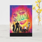 Suicide Squad | Orange Joker & Squad Movie Poster Karte (Gelbe Blume)