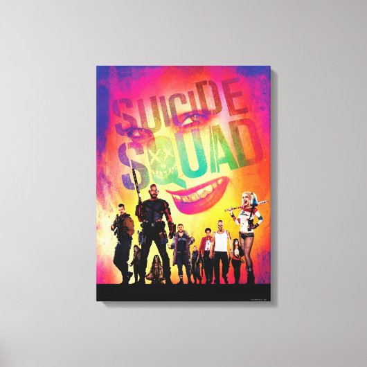 Suicide Squad | Orange Joker & Squad Movie Poster Leinwanddruck (Vorderseite)