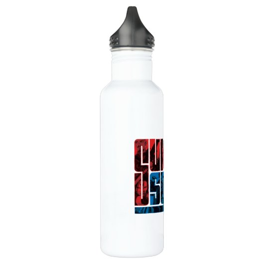 Suicide Squad Red and Blue Logo Edelstahlflasche (Links)