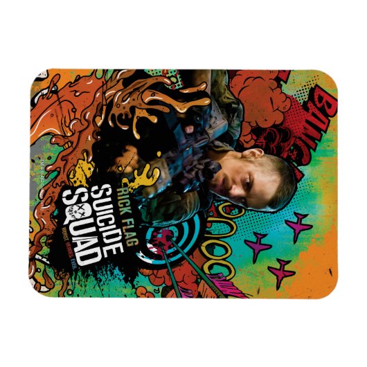 Suicide Squad | Rick Flag Character Graffiti Magnet (Horizontal)