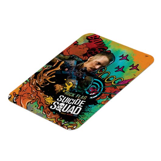 Suicide Squad | Rick Flag Character Graffiti Magnet (Linke Seite)