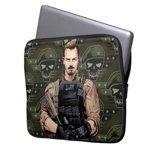 Suicide Squad | Rick Flag Comic Book Art Laptopschutzhülle (Vorderseite Links)