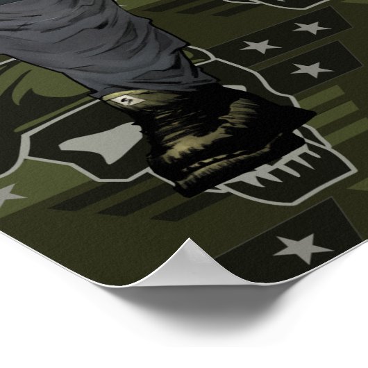 Suicide Squad | Rick Flag Comic Book Art Poster (Ecke)