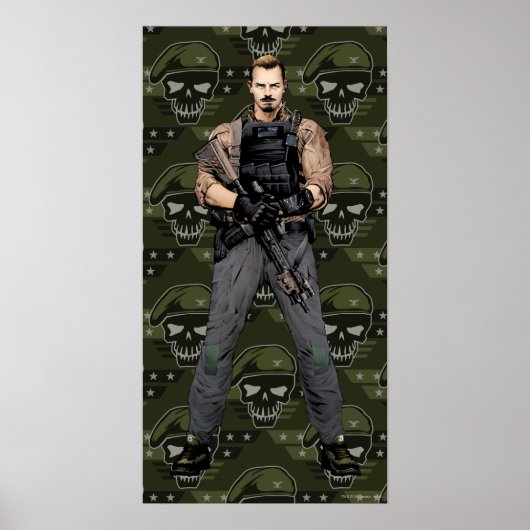 Suicide Squad | Rick Flag Comic Book Art Poster (Vorne)