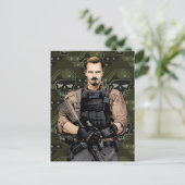 Suicide Squad | Rick Flag Comic Book Art Postkarte (Stehend Vorderseite)