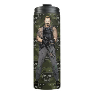 Suicide Squad Rick Flag Comic Book Art Thermosbecher