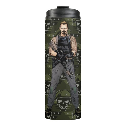 Suicide Squad | Rick Flag Comic Book Art Thermosbecher (Vorderseite)