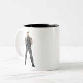 Suicide Squad | Rick Flag Comic Book Art Zweifarbige Tasse (Vorderseite Links)