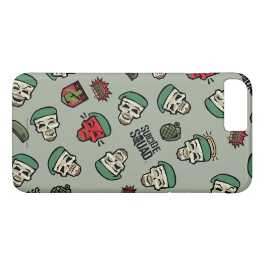 Suicide Squad | Rick Flag Emoji Muster Case-Mate iPhone Hülle (Rückseite (Horizontal))
