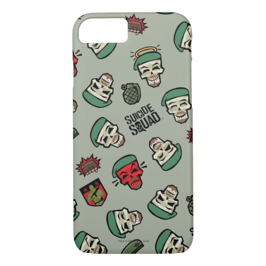 Suicide Squad | Rick Flag Emoji Muster Case-Mate iPhone Hülle (Rückseite)