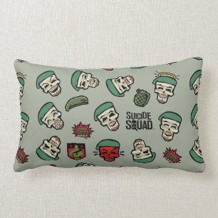 Suicide Squad   Rick Flag Emoji Muster Lendenkissen