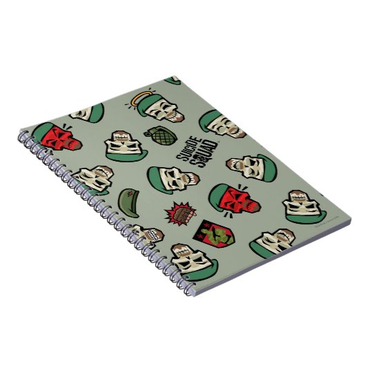 Suicide Squad | Rick Flag Emoji Muster Notizblock (Rechte Seite)