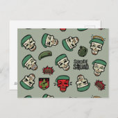 Suicide Squad | Rick Flag Emoji Muster Postkarte (Vorne/Hinten)