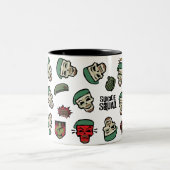 Suicide Squad | Rick Flag Emoji Muster Zweifarbige Tasse (Mittel)